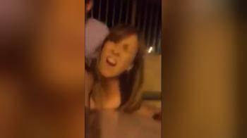 video of bent her over a car while husband was still in the bar