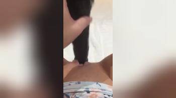 video of Bald pussy with dildo