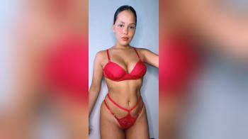 video of latina in red bikini