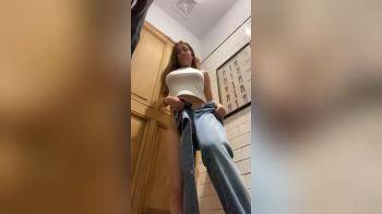 video of Trying on new jeans