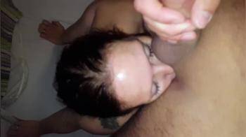 video of Big tit wife earning facial