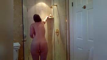 video of taking a warm shower