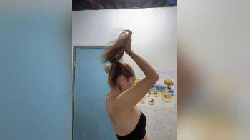 video of Little Asian shower preparation