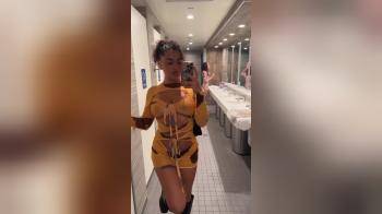 video of sexy latina babe in see through dress