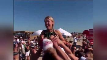 video of crowd pleasing beach blonde