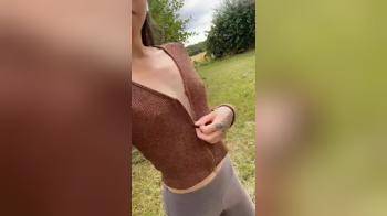 video of Tatoos and pierced nips flash in public