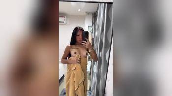 video of one selfie from the mirror