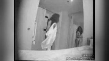 video of Undressing in bathroom