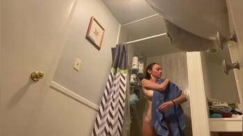 video of Teen naked after shower