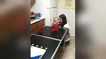 video of beer pong make out distraction