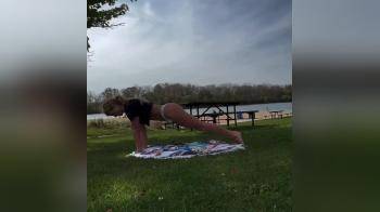 video of yoga in bikini bottoms