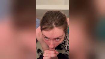 video of adorable ginger sucking dick