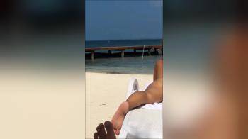 video of Topless and Pussy Slip at Public Beach