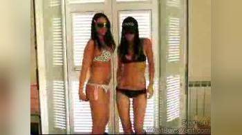 video of bikini dance - 2 girls