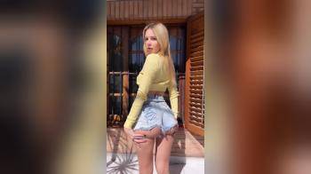 video of blonde with great body