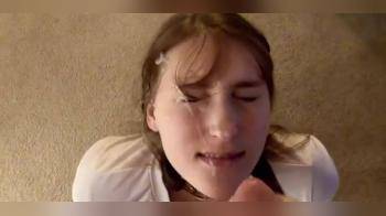 video of Amateur babe taking facial