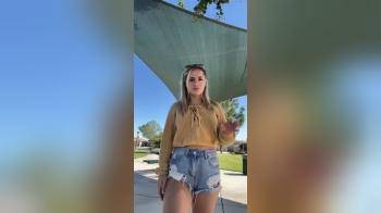 video of Public tit flash selfie