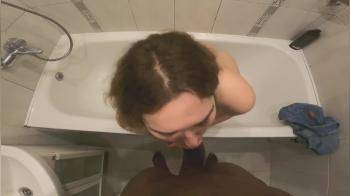video of Amateur Babe is giving a blowjob