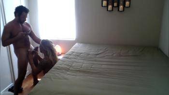 video of I Caught my Neighbor Tanning Naked and she Invited me inside for a BJ