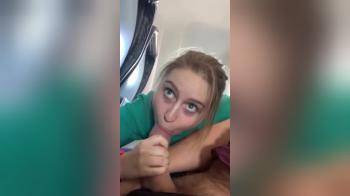 video of Pretty Teen Sucks A Big Cock On A Public Plane In Front Of Everybody
