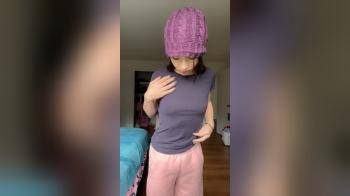video of Showing off her little boobs