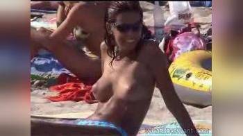 video of Looking great on the beach