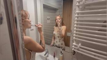 video of Cheeky GF Asks For Cock in Bathroom