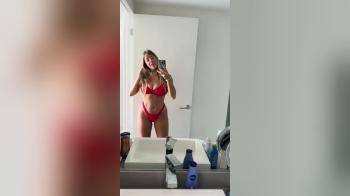 video of blonde has a nice body