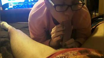 video of She wanted him to come on her glasses