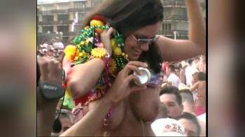 video of gets beer poured on tits