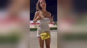 video of Flashing tits on the street