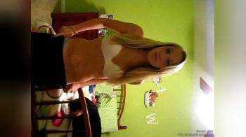 video of cute hot blond showing herself topless 