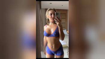 video of Euro Wife In Blue Body Paint