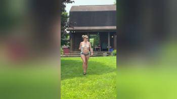 video of Wife nip slip in micro bikini and cutoffs