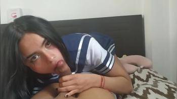 video of Schoolgirl Sucks Her Classmates Dick Until It Comes In Her Face