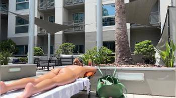 video of Beautiful prone ass capped at the pool