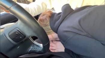 video of Big Tittie Wife Road Head Swallowing Cum Outdoors