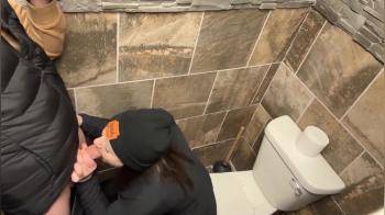 video of Sneaking In Mens Room Public Pussy Eating Hotel Sex With Door Open