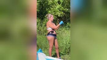 video of Nip slip during a cast