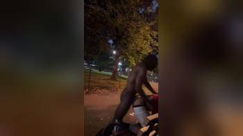video of Park bench doggy 4 blk couple