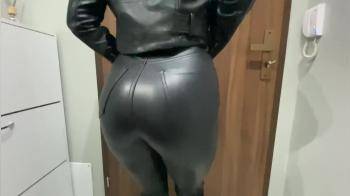 video of Deep Fuck For Leather Girl With Cumshot On Jacket
