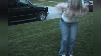 video of Cheerleader Backflip Boob Falls Out