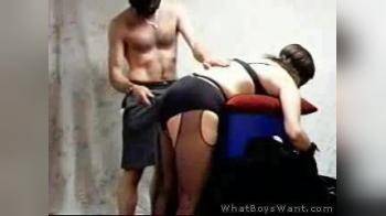 video of Spanking his wife