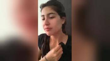 video of Sticky wad in her face