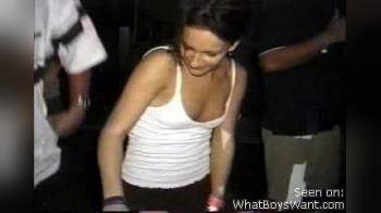 video of Girl dances in loose shirt