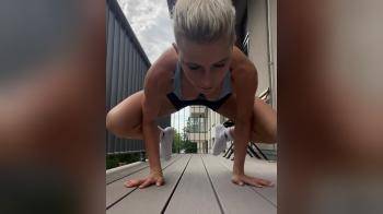 video of Nice on sport skinny blinde girl