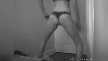 video of b&w webcam topless