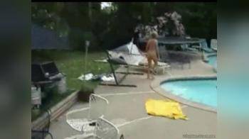 video of Jumping naked on trampoline