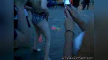 video of Drunk party girl
