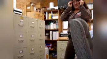 video of Eva Flashes At Work